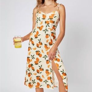 Orange Midi Dress
